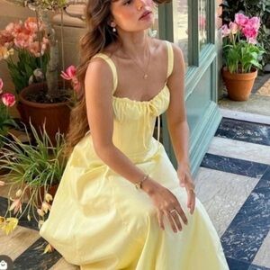 Elegant Yellow Sundress